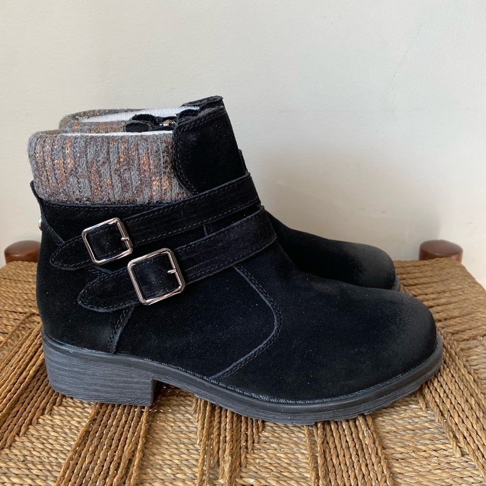 Bernie Mev. Boots Women’s 37 Black Ankle Boots with Buckle Detail Winter